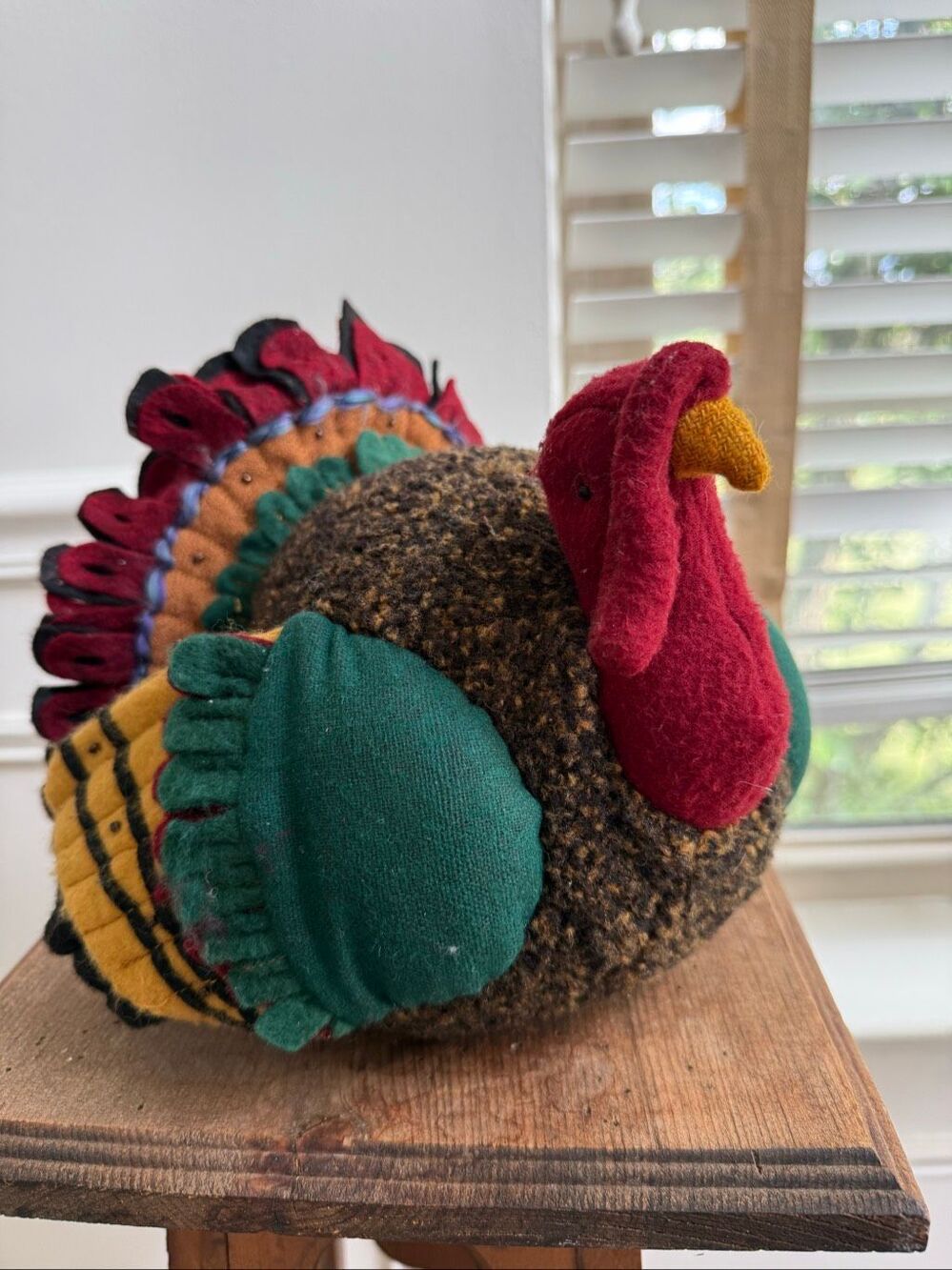 Y2K Hallmark Thanksgiving Turkey Plush Throw Pillow